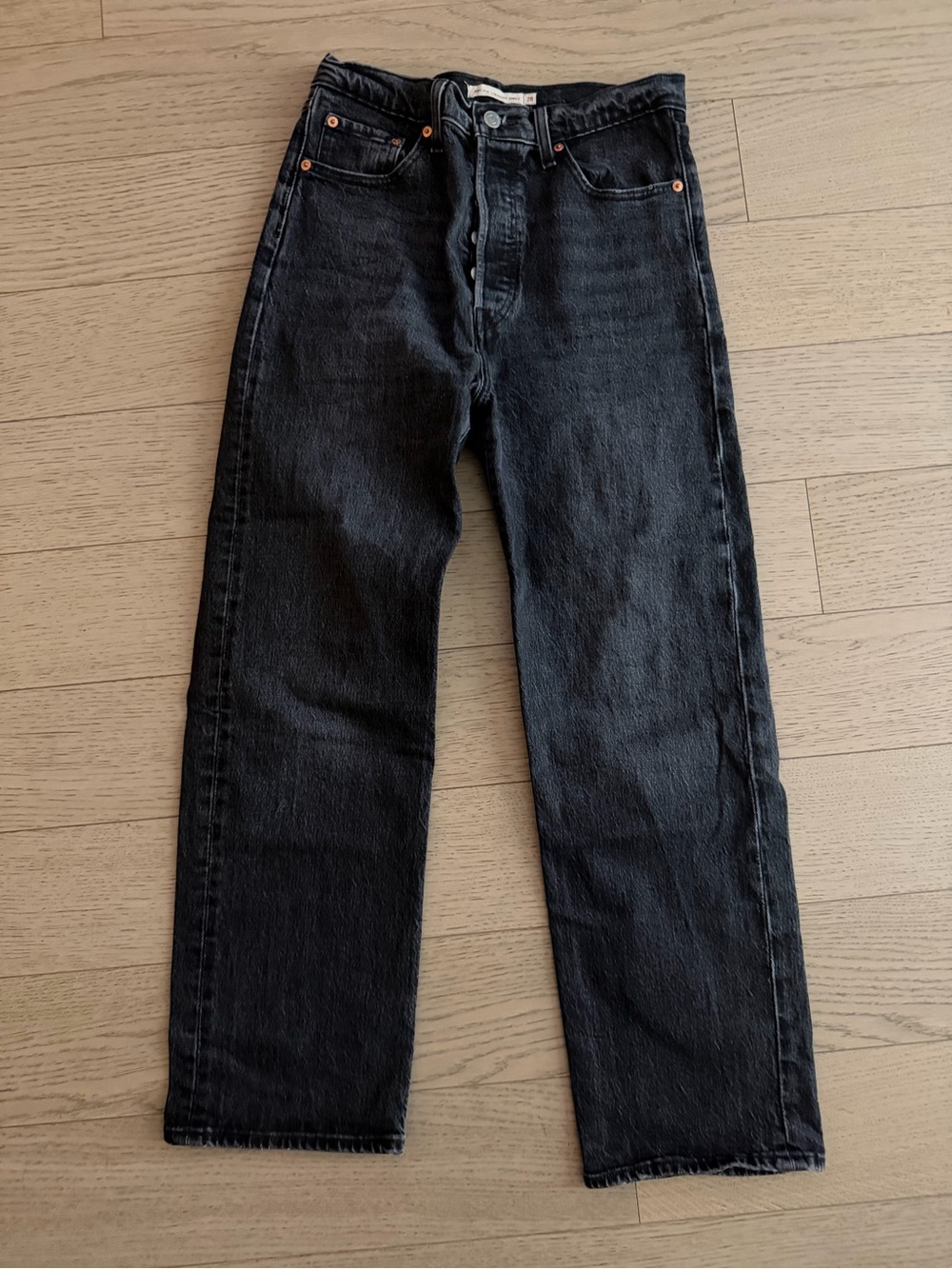 Levi's Women’s Black Ribcage Straight Ankle Jeans